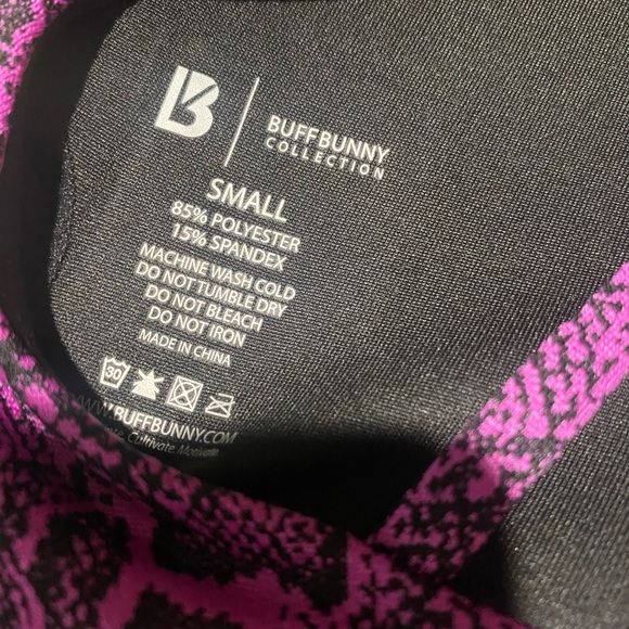 Buff Bunny Size Small Sports Bra. Purple snakeskin - Picture 5 of 5
